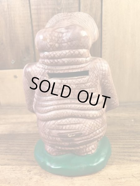 イーティーの陶器製の80年代ビンテージ貯金箱