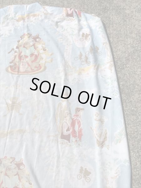 イーティーの柄の80’sヴィンテージボックスシーツ