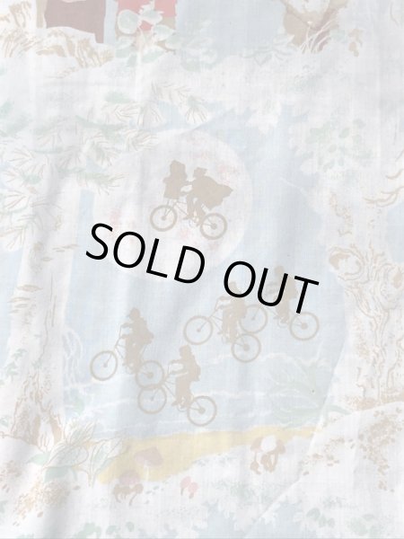 イーティーの柄の80’sヴィンテージボックスシーツ