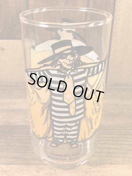 マクドナルドのハンバーグラーの70年代ビンテージガラスコップ