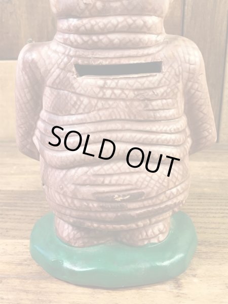 イーティーの陶器製の80年代ビンテージ貯金箱