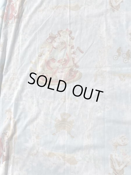 イーティーの柄の80’sヴィンテージボックスシーツ