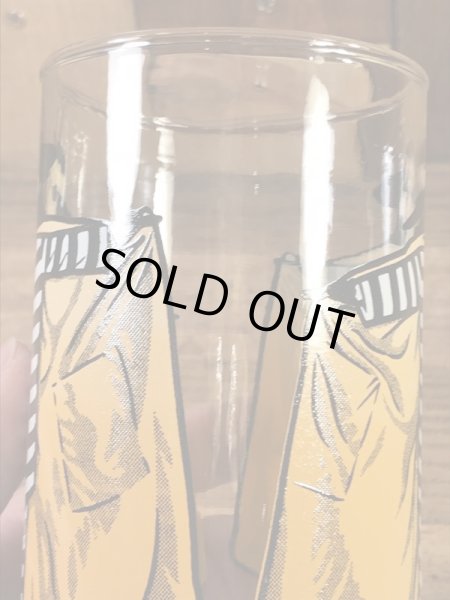 マクドナルドのハンバーグラーの70年代ビンテージガラスコップ