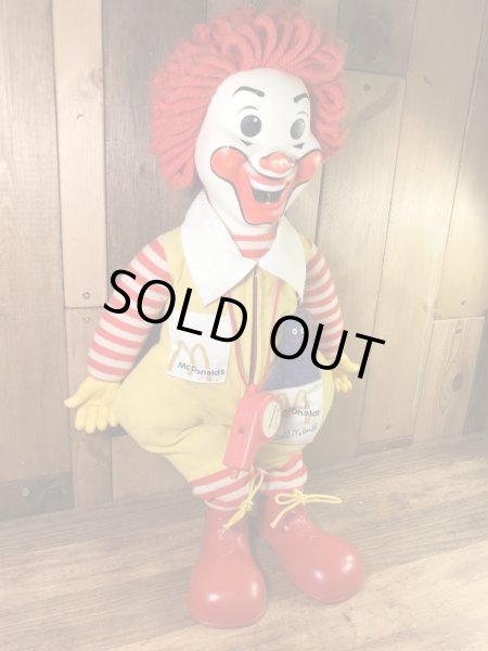 マクドナルドのロナルドの70年代ビンテージ笛吹ドール