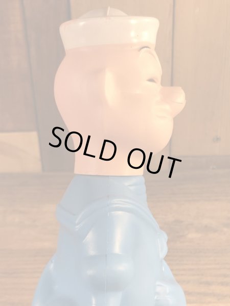 ポパイの青色の60年代ビンテージシャンプーボトル