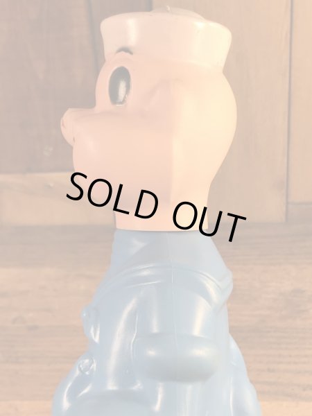 ポパイの青色の60年代ビンテージシャンプーボトル