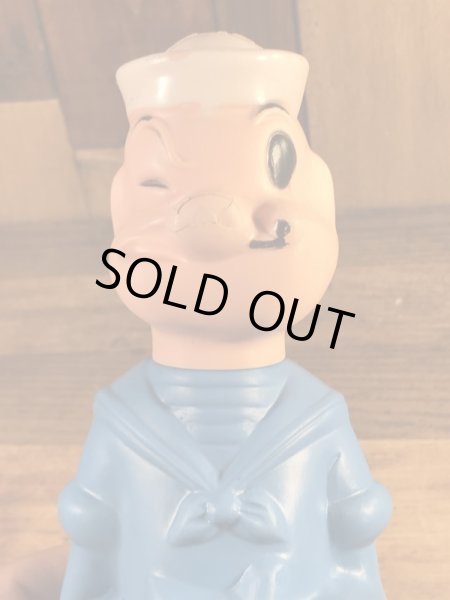 ポパイの青色の60年代ビンテージシャンプーボトル