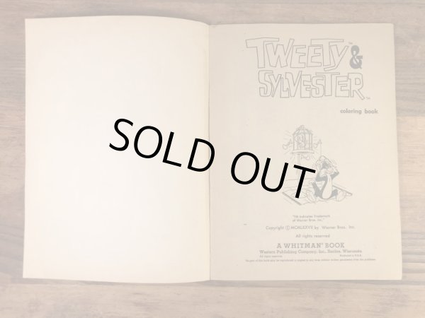 ルーニーテューンズのトゥイーティーとシルベスターの80年代ビンテージ塗り絵