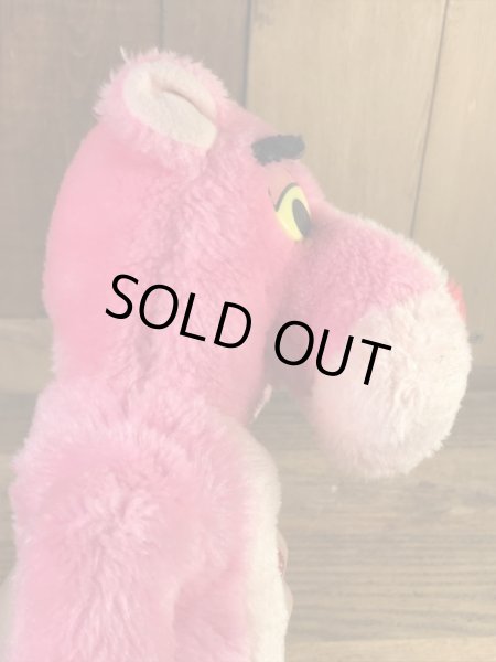 ピンクパンサーのスモールサイズの80年代ビンテージ縫いぐるみ