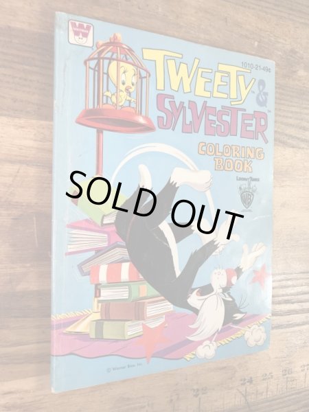 ルーニーテューンズのトゥイーティーとシルベスターの80年代ビンテージ塗り絵