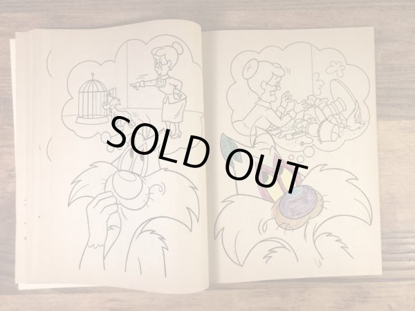 ルーニーテューンズのトゥイーティーとシルベスターの80年代ビンテージ塗り絵