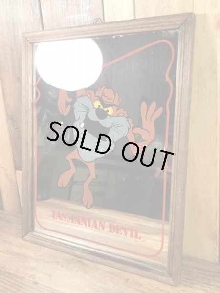 ルーニーテューンズのタスマニアンデビルの80’sヴィンテージ壁掛けミラー