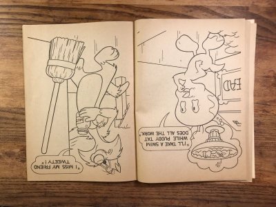 画像1: Looney Tunes Tweety & Sylvester Coloring Book　ルーニーテューンズ　ビンテージ　カラーリングブック　シルベスター　80年代