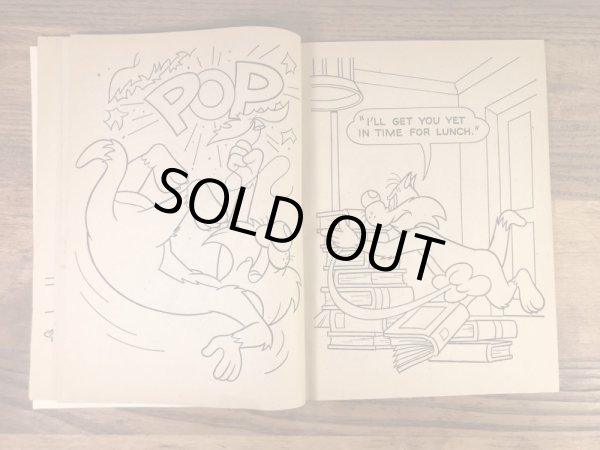 ルーニーテューンズのトゥイーティーとシルベスターの80年代ビンテージ塗り絵