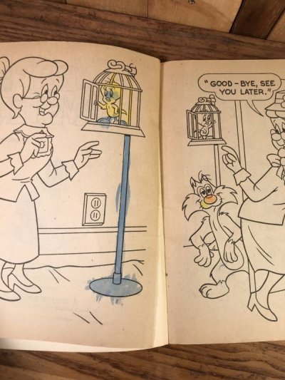 画像2: Looney Tunes Tweety & Sylvester Coloring Book　ルーニーテューンズ　ビンテージ　カラーリングブック　シルベスター　80年代