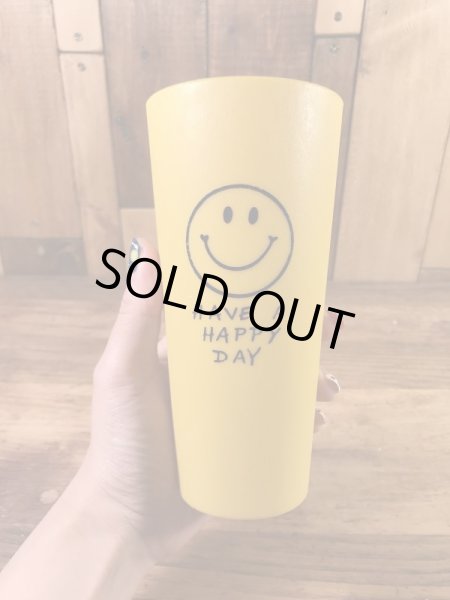 “Have A Happy Day”のスマイルフェイスの70’sヴィンテージプラスチックコップ
