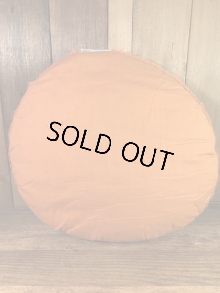 スマイルフェイスの布製の70’sヴィンテージクッション