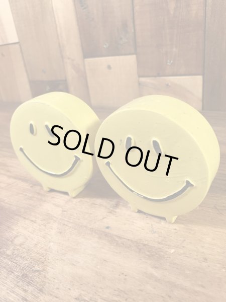 スマイルフェイスのセラミック製の60’sヴィンテージソルト＆ペッパー