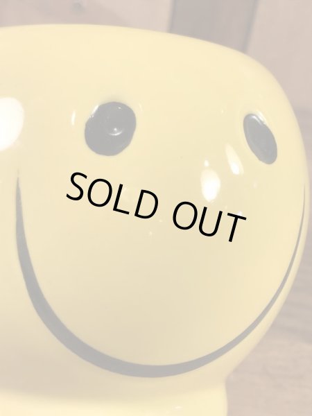 スマイルフェイスのセラミック製の90’s〜ヴィンテージマグ