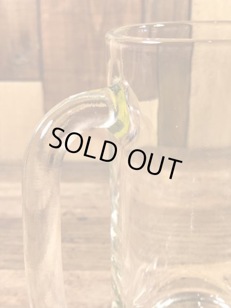 スマイルフェイスが描かれたガラス製の70’sヴィンテージジョッキグラス