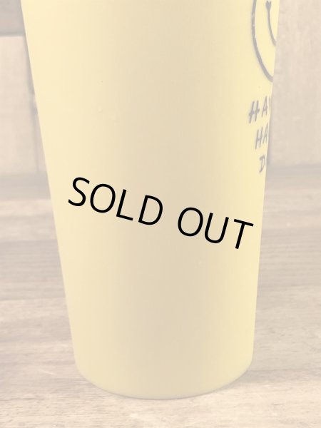 “Have A Happy Day”のスマイルフェイスの70’sヴィンテージプラスチックコップ