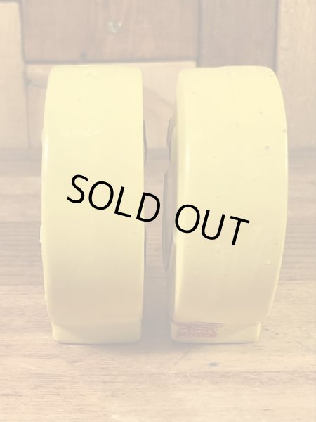 スマイルフェイスのセラミック製の60’sヴィンテージソルト＆ペッパー