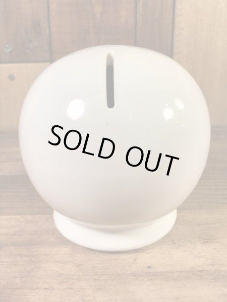 スマイルの陶器製の70年代ビンテージ貯金箱