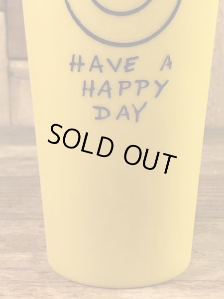 “Have A Happy Day”のスマイルフェイスの70’sヴィンテージプラスチックコップ