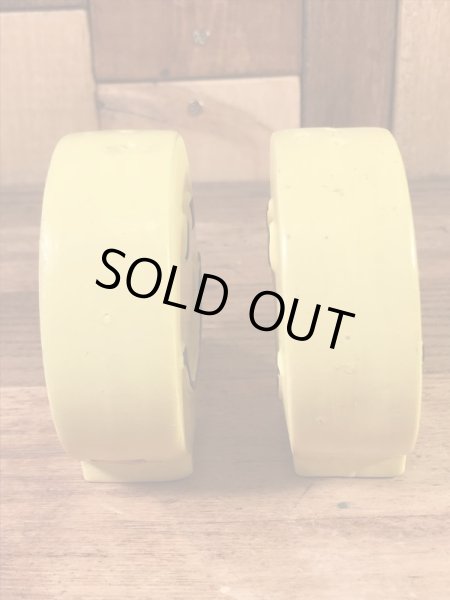 スマイルフェイスのセラミック製の60’sヴィンテージソルト＆ペッパー