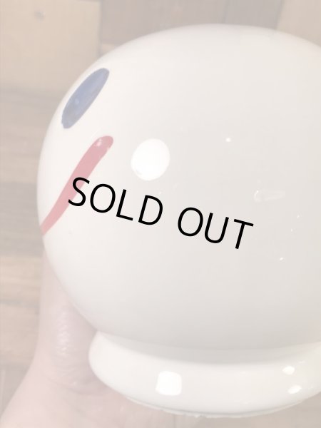 スマイルの陶器製の70年代ビンテージ貯金箱