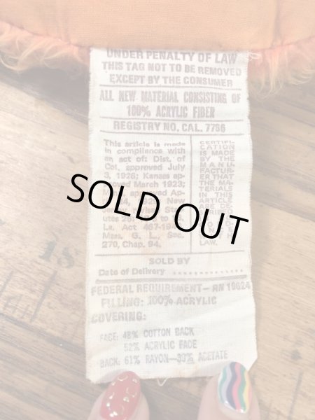 スマイルの布製の70年代ビンテージクッション