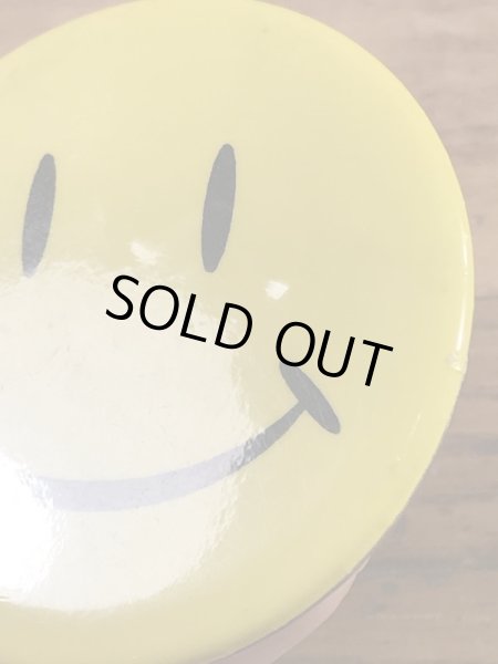 スマイルの金属製の80年代〜ビンテージ缶バッジ