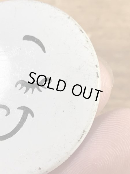 Creative Houseのスマイルフェイスの70’sヴィンテージ缶バッチ