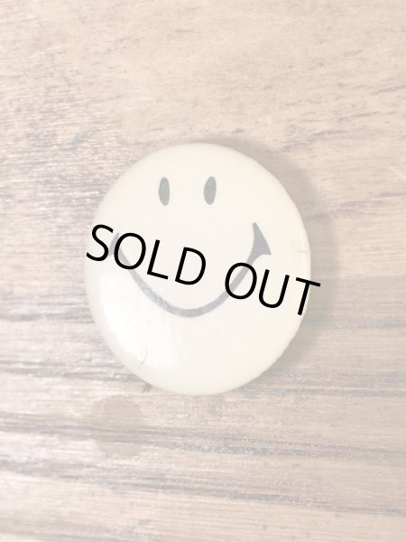 “Glass Head Los Angeles”のスマイルフェイスの70’sヴィンテージ缶バッチ