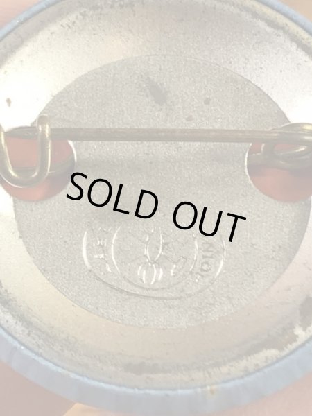 Union Labelの刻印が付いたスマイルフェイスの70’sヴィンテージ缶バッチ