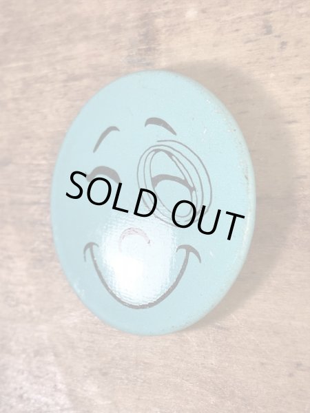 Creative Houseのスマイルフェイスの70’sヴィンテージ缶バッチ