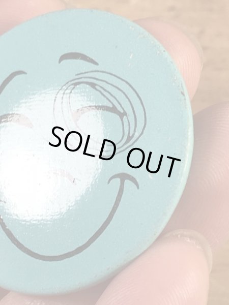 Creative Houseのスマイルフェイスの70’sヴィンテージ缶バッチ