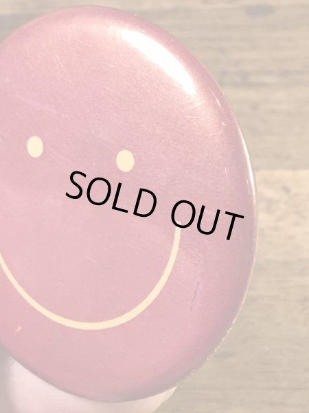 Say It With Buttons社製のスマイルフェイスの70〜80’sヴィンテージ缶バッチ