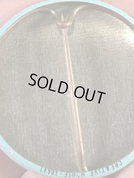 Creative Houseのスマイルフェイスの70’sヴィンテージ缶バッチ