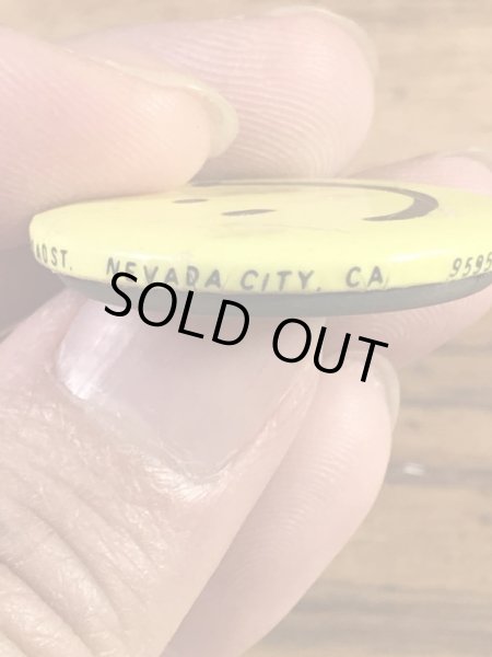 Button Worksのスマイルフェイスの70’sヴィンテージ缶バッチ