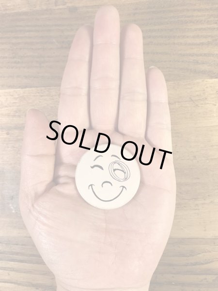 Creative Houseのスマイルの70年代ビンテージ缶バッジ