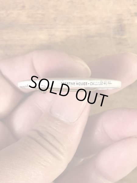 “Creative House”のスマイルフェイスの70’sヴィンテージ缶バッチ