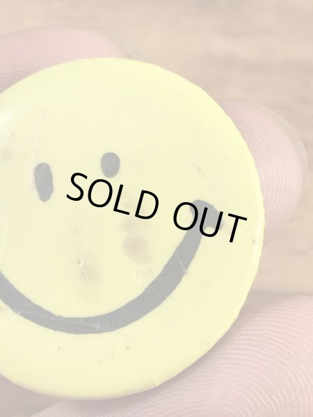 Button Worksのスマイルフェイスの70’sヴィンテージ缶バッチ