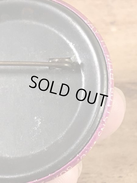 Say It With Buttons社製のスマイルフェイスの70〜80’sヴィンテージ缶バッチ