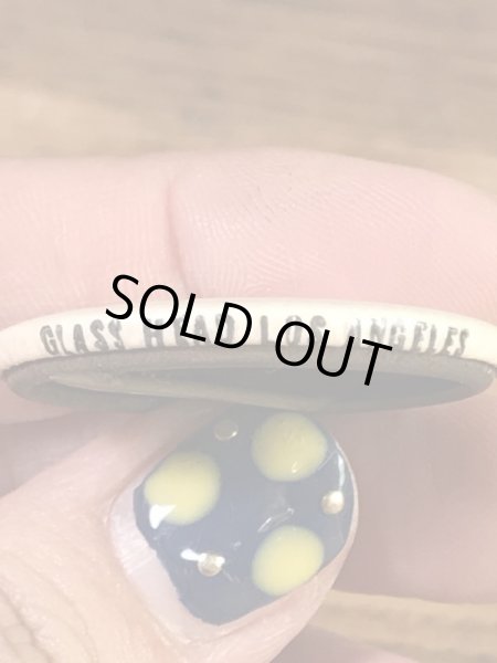 “Glass Head Los Angeles”のスマイルフェイスの70’sヴィンテージ缶バッチ