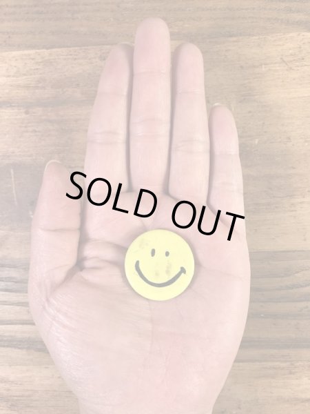 Button Worksのスマイルフェイスの70’sヴィンテージ缶バッチ