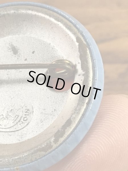 ユニオンラベルの刻印が付いたスマイルの70年代ビンテージ缶バッジ