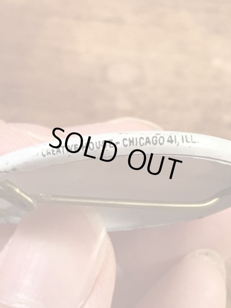 “Creative House”のスマイルフェイスの70’sヴィンテージ缶バッチ