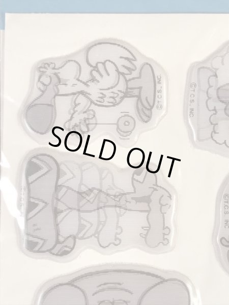 動物が描かれたレンチキュラーの80年代ビンテージプクプクシール