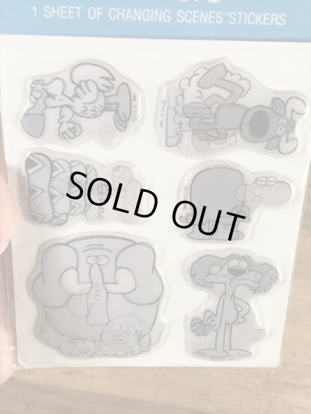 アニマルが描かれたレンチキュラーの80’sヴィンテージパフステッカー